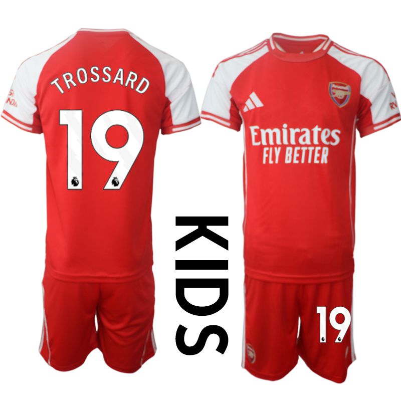 Youth 2025-2026 Season Club Arsenal home red #19 Soccer Jersey->youth soccer jersey->Youth Jersey